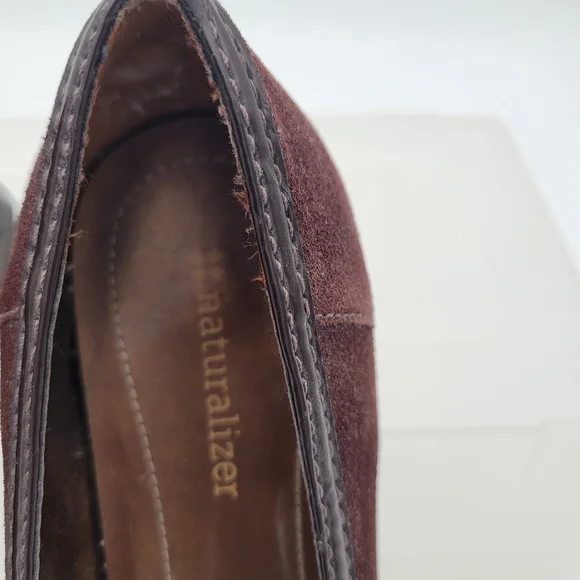 Naturalizer Brown Suede/Leather Pumps Low Block Heels Size 7 - Picture 7 of 7